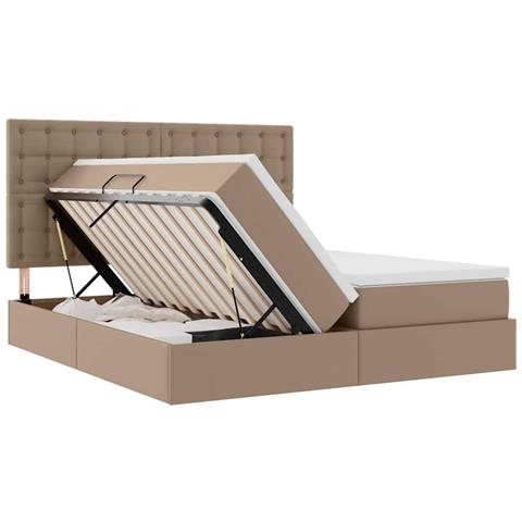 Letto con contenitore e LED Cappuccino 200 x 200 cm - Foto 9