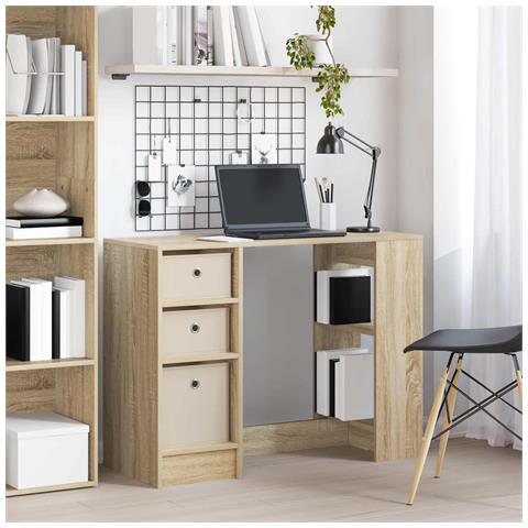 Scrivania Rovere Sonoma 100 x 40 x 75 cm Legno multistrato - Foto 2