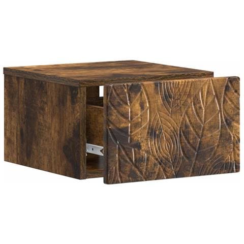 Mobiletto da notte a muro Rovere Fumo 49 x 34,5 x 20 cm - Foto 2