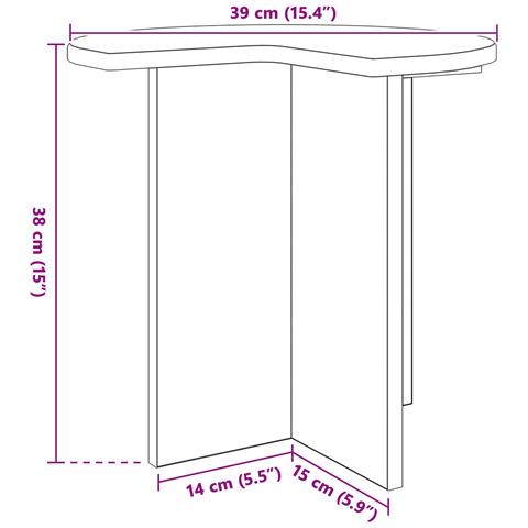 Tavolo laterale 2 pcs Bianco Lucido Ø 39 x 38 cm - Foto 6