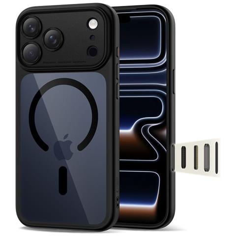 Custodia Trasparente Nera Per Iphone 17 Pro Max Con Magsafe - Foto 1