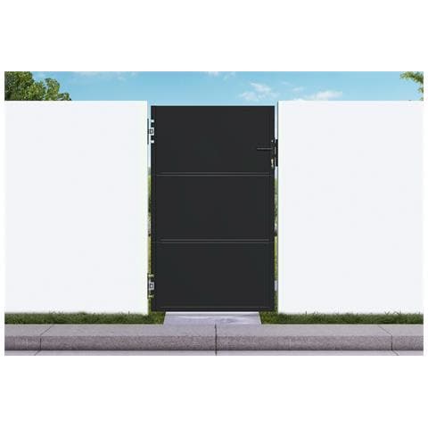 Cancello in acciaio nero opaco NALI 1M H. 160cm - Foto 1