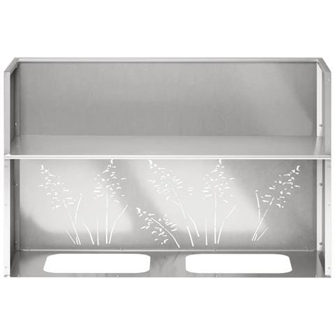 Vaso da giardino 2 pz Argento 80 x 20 x 49 cm Acciaio Inox - Foto 9