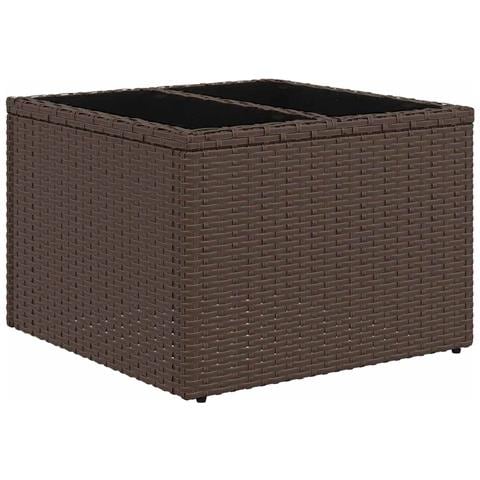 Set Divano da Giardino Marrone e Rosso Poly Rattan - Foto 2