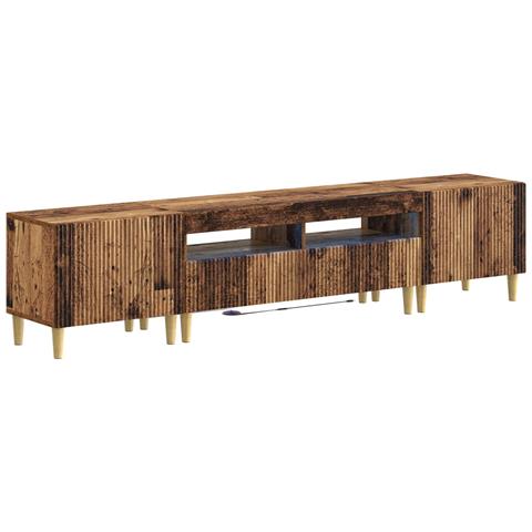 Mobile TV LED a 5 pezzi Legno antico Legno ingegnerizzato - Foto 1