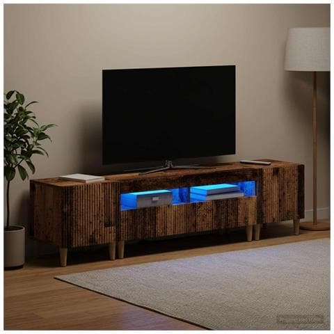 Mobile TV LED a 5 pezzi Legno antico Legno ingegnerizzato - Foto 8