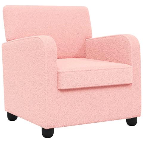 Poltrona Rosa Pelliccia sintetica di agnello - Foto 1