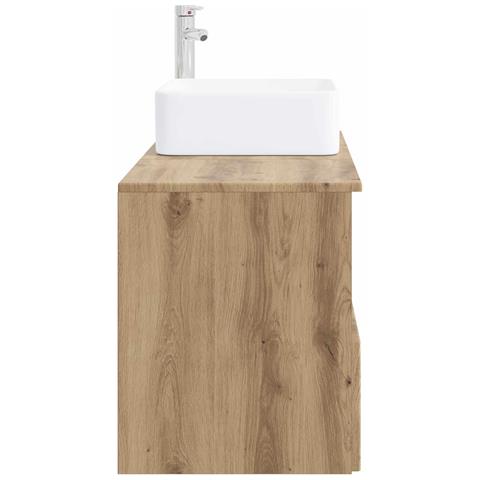 Set di mobili per il bagno 2 pz Rovere Artigianale - Foto 10