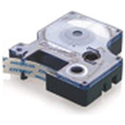 Nastro in Poliestere Adesivo per Etichettatrice Modello D1 Formato 1.2 cm x 7 m Nero su Blu - Foto 4