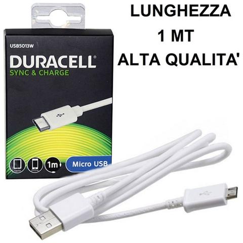 1m USB - microUSB 1m USB A Micro-USB A Bianco cavo USB - Foto 2