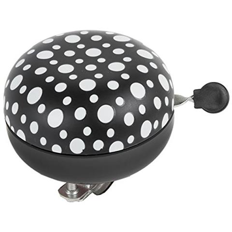 Dots, Campanello Per Bicicletta Unisex-adulto, Nero / bianco, 80 Mm - Foto 1