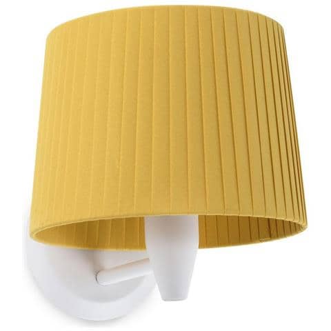 Lampada Da Parete Con Paralume Bianco, Attacco E27 - Foto 1
