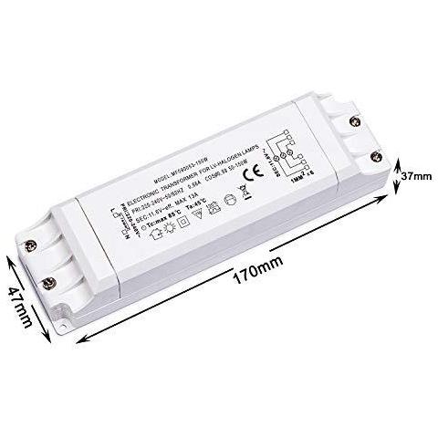 Trasformatore Elettronico 230v Ac A 12v Ac 50-150watt Per Alogena Lampadina Con Protezione Di Sovraccarico E Di Temperatura Di Sicurezza - Foto 4
