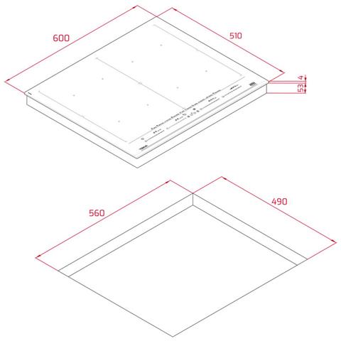 Piano Cottura A Induzione 60cm 4 Fuochi 7400w - Izf68700mst - Foto 2