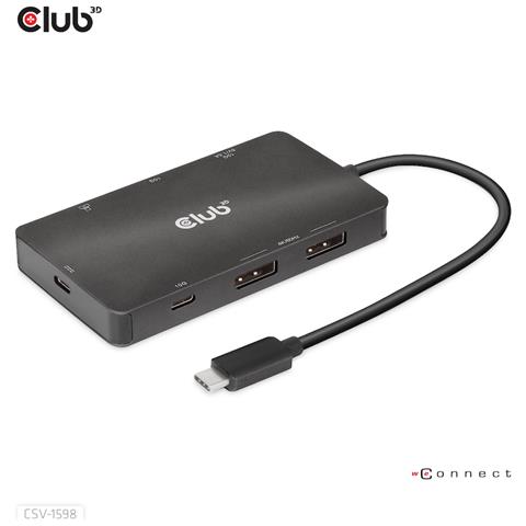 CSV-1598 replicatore di porte e docking station per laptop USB 3.2 Gen 2 (3.1 Gen 2) Type-C Nero - Foto 1
