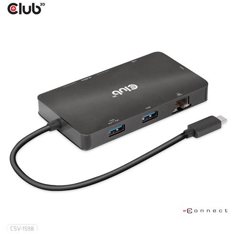 CSV-1598 replicatore di porte e docking station per laptop USB 3.2 Gen 2 (3.1 Gen 2) Type-C Nero - Foto 15