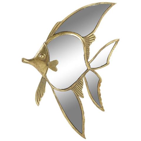 Decorazione Da Parete Dkd Home Decor 25 X 3 X 38 Cm Dorato Pesce - Foto 1