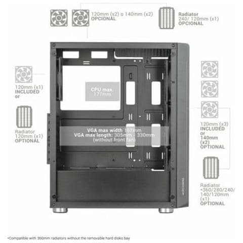 Case Computer Desktop Atx Mars Gaming Mc-neo Argb Nero - Foto 2