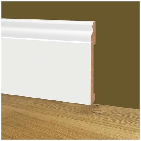 84ml Bancale Di Battiscopa Ducale In Polimeri Equalwood Hi-tec 140x14x2000mm - Bianco - Foto 1