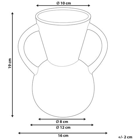 Vaso Da Fiori Orestiada Realizzato A Mano Ceramica Marrone - Foto 5