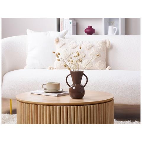 Vaso Da Fiori Orestiada Realizzato A Mano Ceramica Marrone - Foto 1