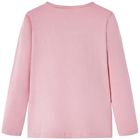 Maglietta Per Bambine A Maniche Lunghe Rosa Chiaro 140 - Foto 2