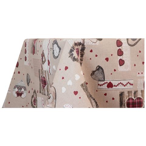 Tovaglia Miros Resinata Antimacchia Copritavolo Cucina Disegno Holly 140x240 Holly - Foto 5