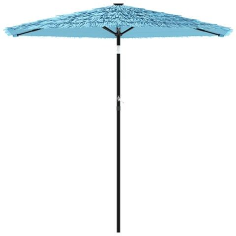 Ombrellone Giardino Con Palo In Acciaio Blu 223x223x213 Cm - Foto 3