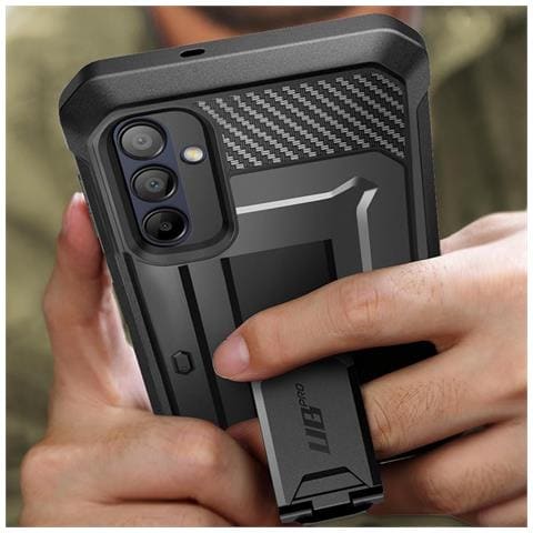 Cover Completa Per Samsung Galaxy A55 Anti-urto Cavalletto Supporto, Nero - Foto 2