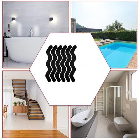 Adesivi Antiscivolo Per Vasca Da Bagno, Adesivi Antiscivolo Per Doccia Black - Foto 4