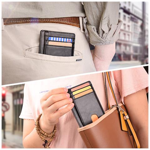 Porta Carte Rfid In Pelle Con Spazio Per Airtag - Foto 2