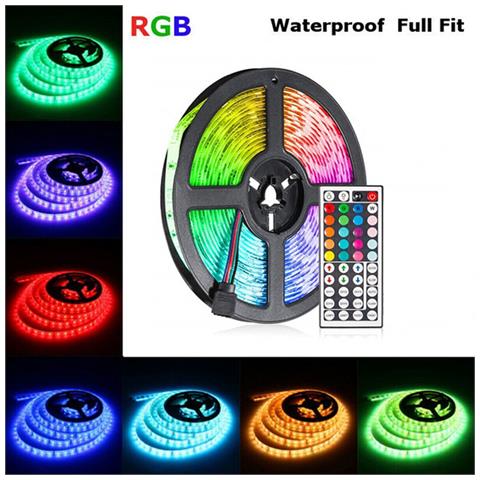 Striscia Strip Led 5050 5m Luce Ip65 Alimentatore 12v Telecomando Rgb 13w /m 0245 - Foto 4