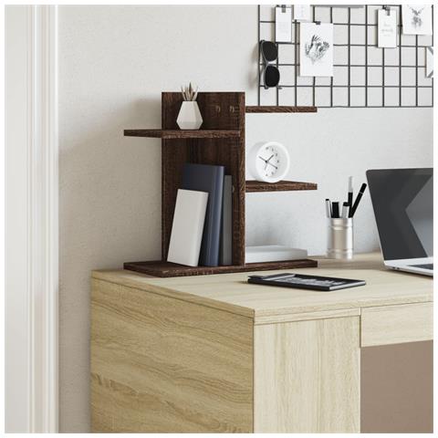 Organizer Scrivania Rovere Marrone 42x21,5x42 Cm Multistrato - Foto 3