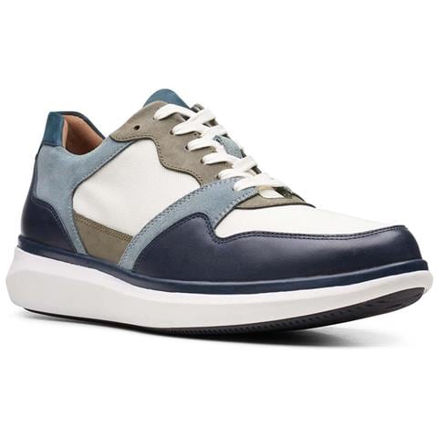 Uomo Un Globe Run, Scarpe In Pelle Blu Navy 42,5 - Foto 2