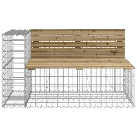 Panca da Giardino Design Gabbione 122x71x65,5cm Pino Impregnato - Foto 8
