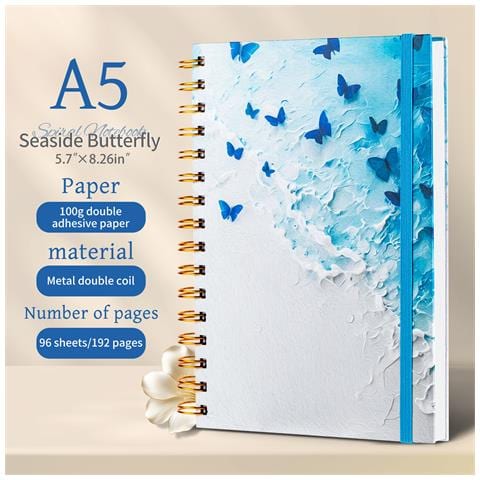 Taccuino | Taccuino A Spirale A5 Con Righe E Adesivi In Lamina D'oro   Un - Foto 2