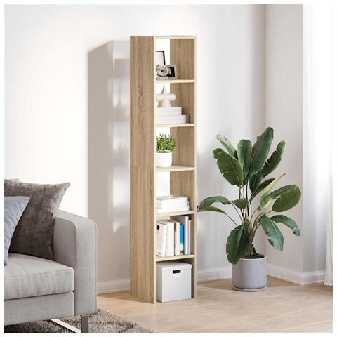 Librerie 2 Pz Impilabili Rovere Sonoma 30x30x80 Cm Truciolato - Foto 3