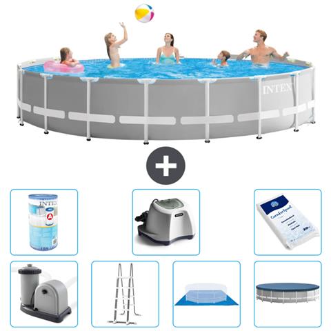 Piscina Fuori Terra - In Giro - 549x122 Cm - Grigio - Include Accessori Coordinati A2333 - Foto 1