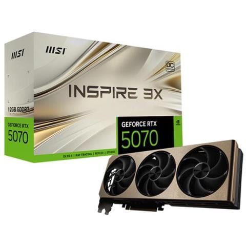 GeForce RTX 5070 12 GB GDDR7 PCI-E 1 x HDMI 3 x DisplayPort INSPIRE 3X OC - Foto 1