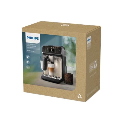 Macchina da Caffè Espresso Automatica Latte GO 5500 EP5549/70 Serbatoio 1.8 Lt. Potenza 230 Watt Colore Nero Argento - Foto 6