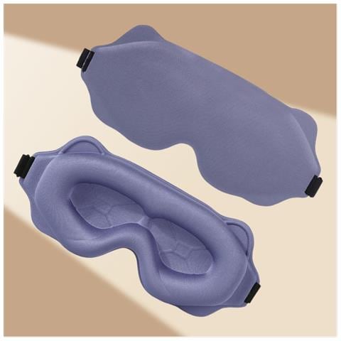 Mascherina Per Dormire Oscurante Sagomata 3d Per Viaggio E Riposo Purple - Foto 3