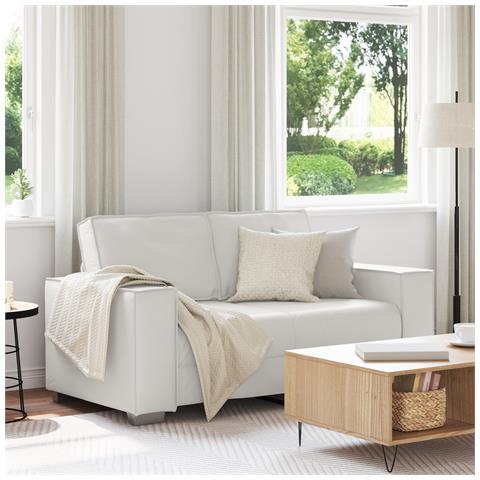 Divanetto Sofa Bianco 120 cm in Pelle Sintetica - Foto 2
