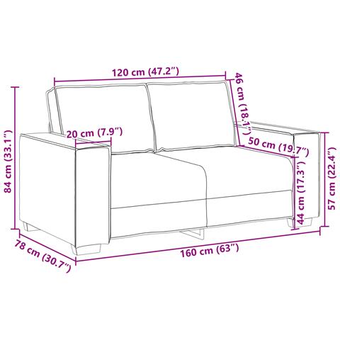 Divanetto Sofa Bianco 120 cm in Pelle Sintetica - Foto 8