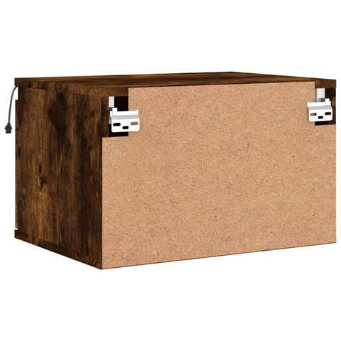 Comodino a Parete con luci LED Rovere Fumo - Foto 9