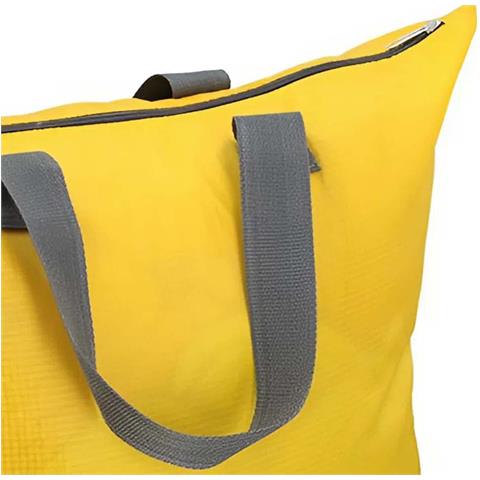 Borsa Da Viaggio / Shopping Pieghevole Con Manici Confortevole, Giallo - Foto 3