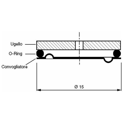 Ugello In Ceramica Amt Ø 15x3 Con Foro Ø 1,8mm Confezione Da 25 Pezzi - Foto 2