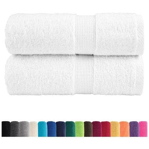 Asciugamani Premium SOLUND 2 pz Bianco 30x30 cm 600 g/m² - Foto 2