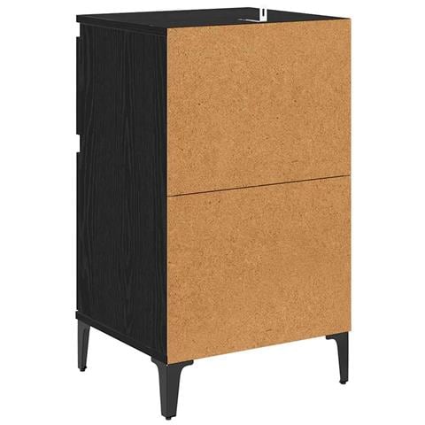 Armadio da Notte con cassetto 2 pcs Rovere nero 40 x 35 x 70 cm - Foto 9