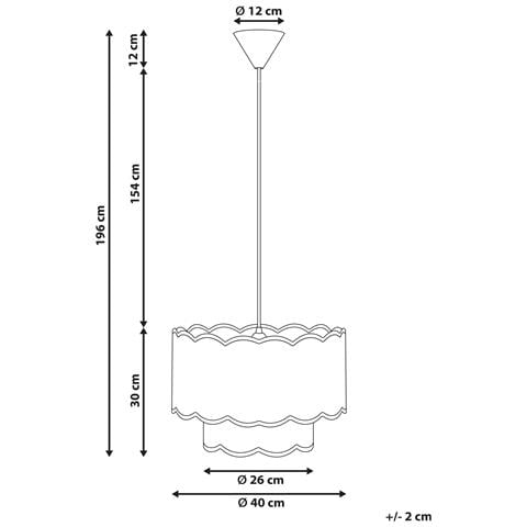 Lampadario Mecumbura Metallo Bianco/beige - Foto 7