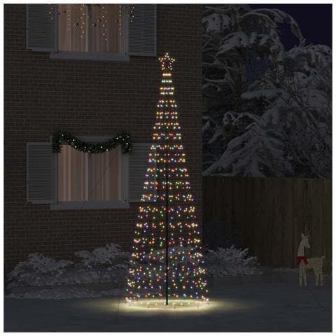 Albero di Natale LED con picchetti per il terreno Multicolore - Foto 2